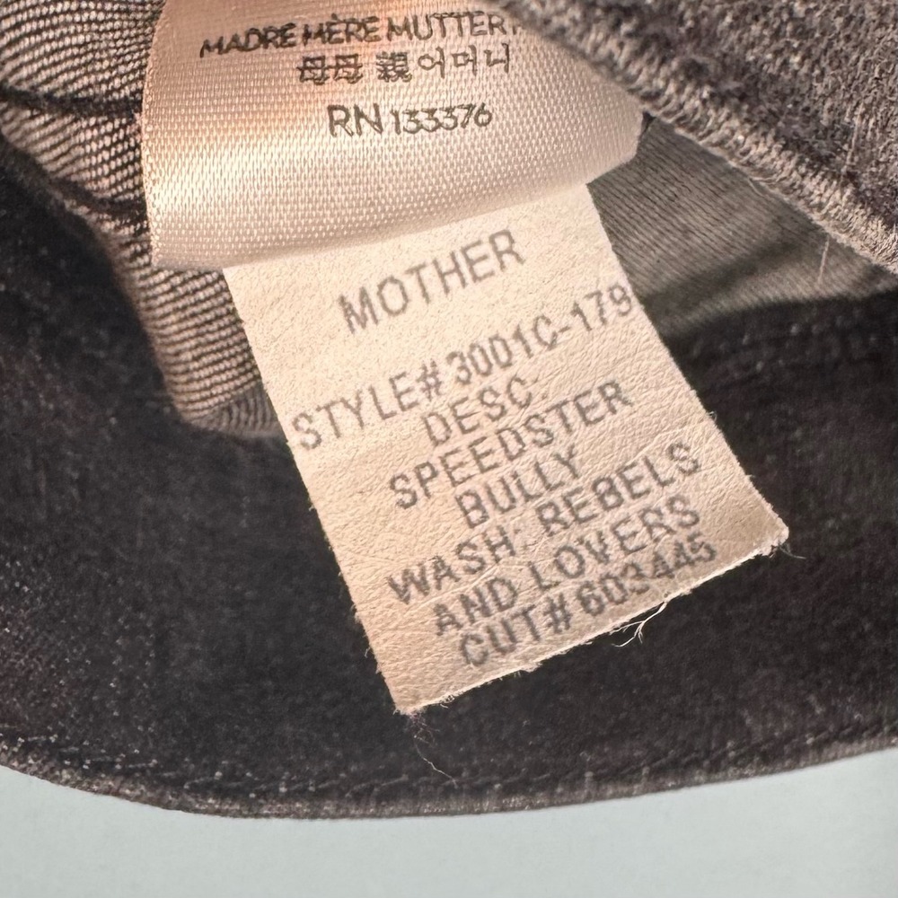 MOTHER Speedster Bully Womens Large Black Washed Denim Jean Jacket Pockets - Picture 8 of 10
